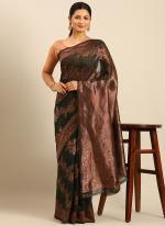 Cotton Brown Casual Wear Weaving Saree